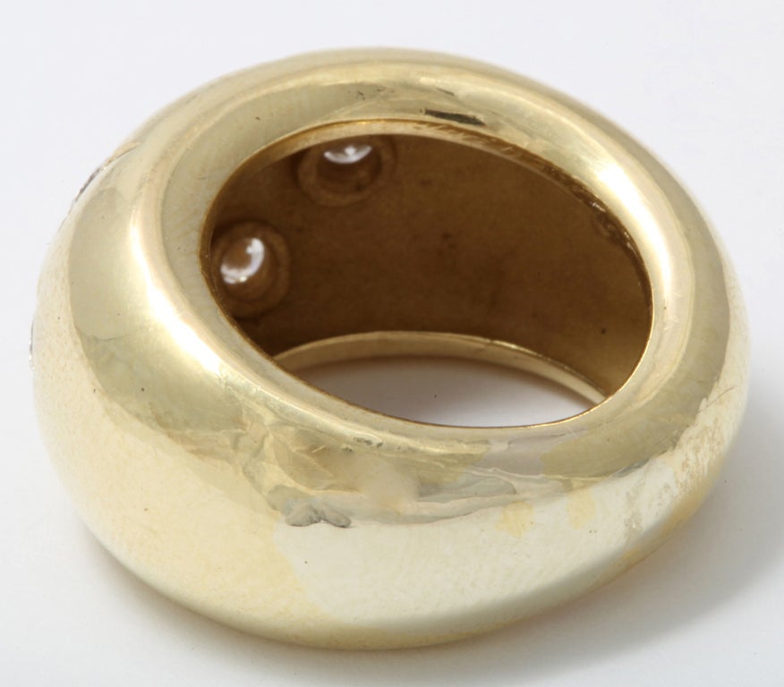 CHAUMET PARIS Diamond Gold Bombe Style Ring 2