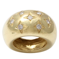 CHAUMET PARIS Diamond Gold Bombe Style Ring