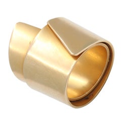 French heavy gold wrapped ribbon ring