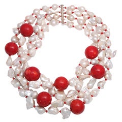 Pearl & Coral Necklace