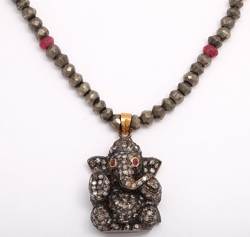 Diamond Elephant Necklace