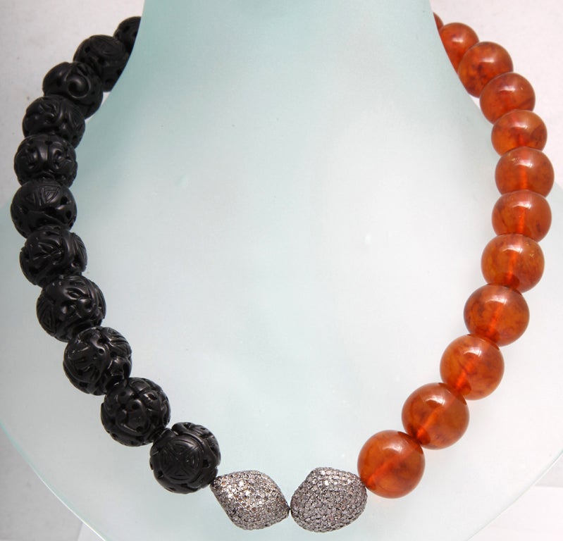 jet and amber necklace