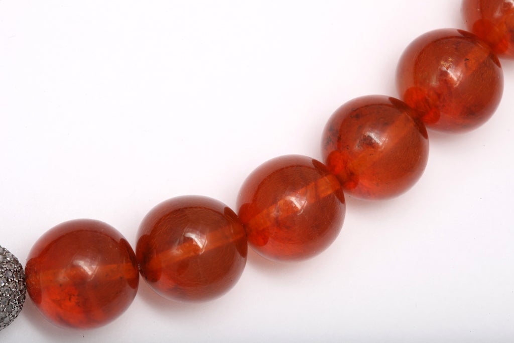 Amber Jet Diamond Necklace 1