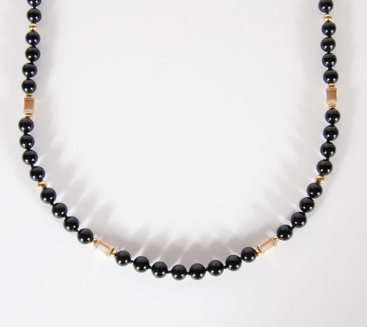 black and gold beaded necklace