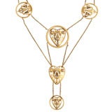 Unusual Gold Medallion Necklace by Gucci