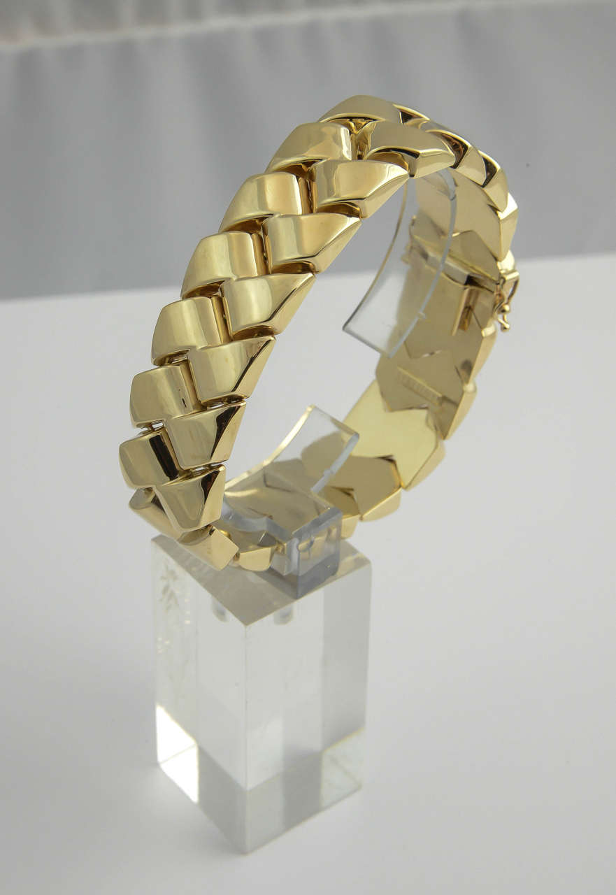 1970s Italian Braided Gold Bracelet 5