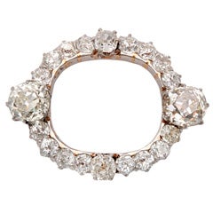 Edwardian Diamond Oval Brooch