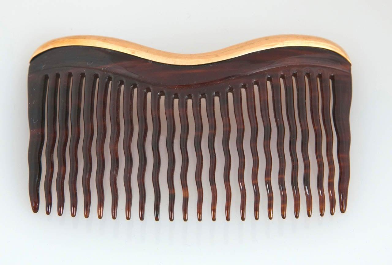 Women's Tiffany & Co. Tortoise Gold Comb For Sale