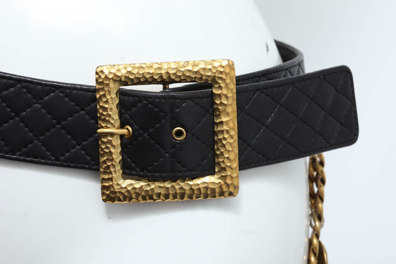 Vintage Chanel Belt with Pack and Gold Chain 1