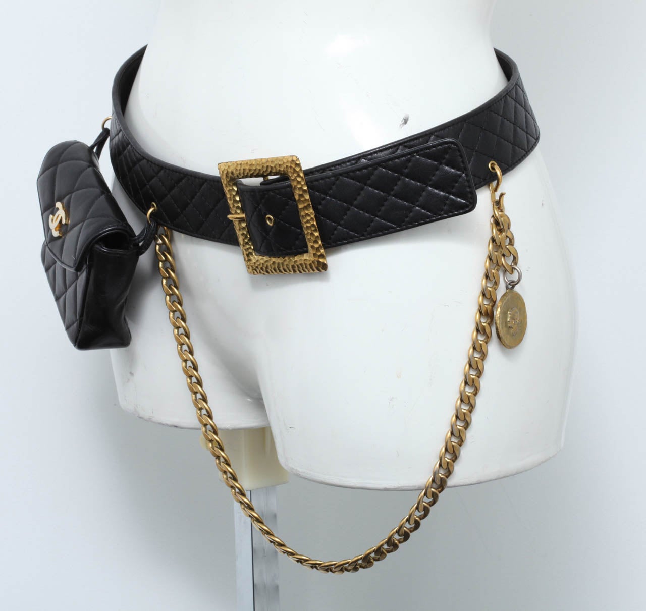 Vintage Chanel Belt with Pack and Gold Chain 2