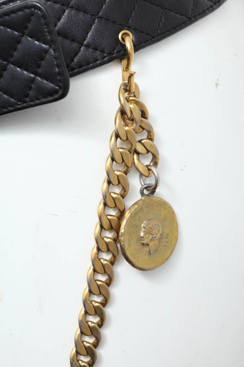 Vintage Chanel Belt with Pack and Gold Chain at 1stDibs