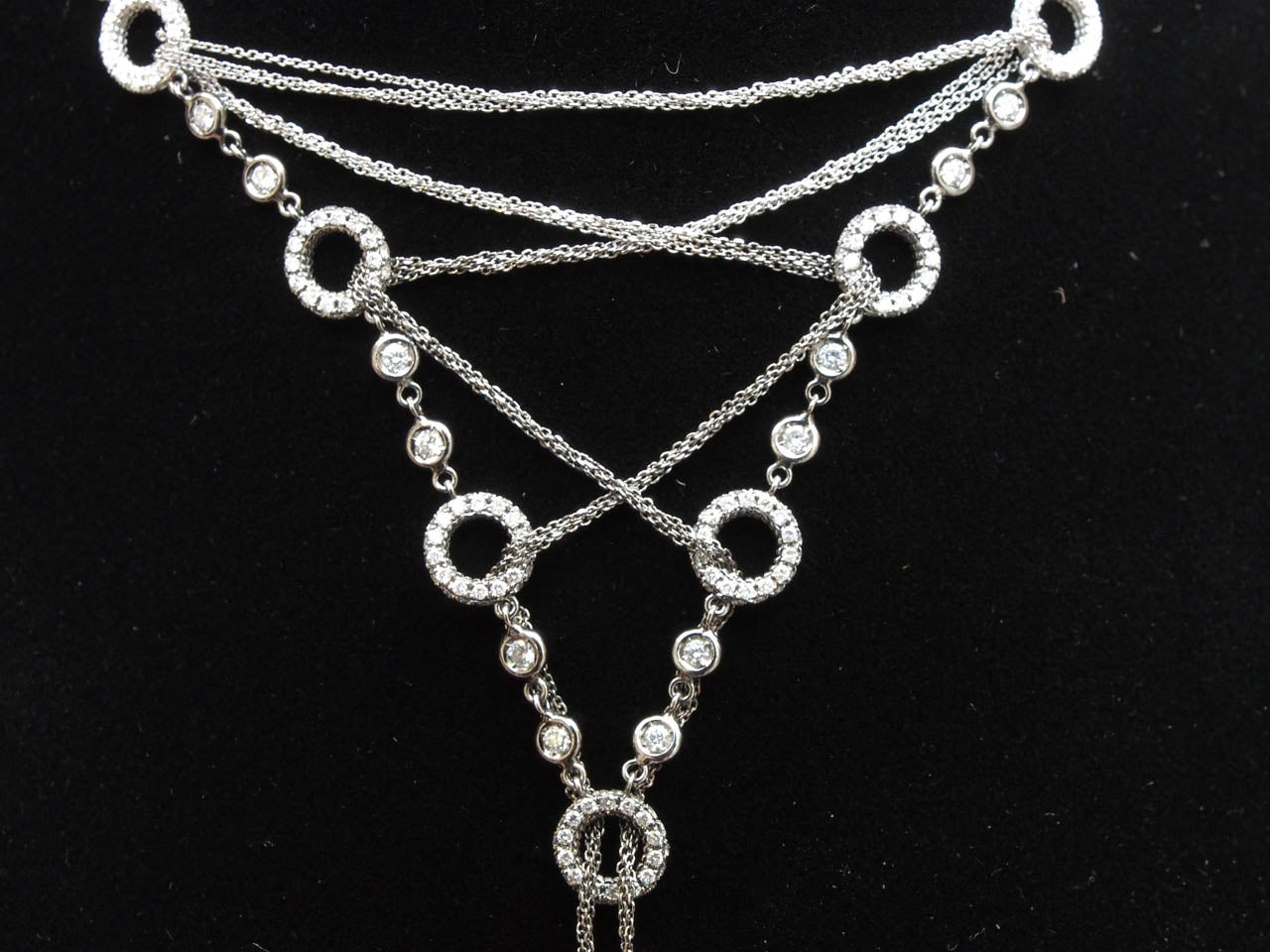 Women's Exceptional Black and White Diamond Necklace
