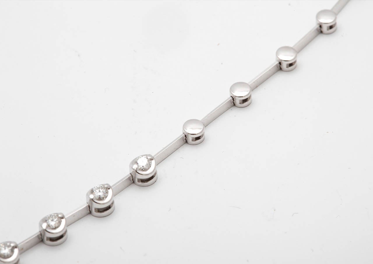Diamond White Gold Necklace For Sale 2