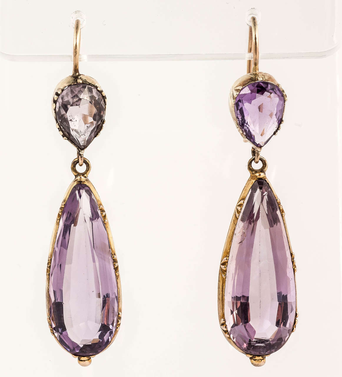 Regency Amethyst Gold Drop Earrings For Sale at 1stDibs | regency earrings