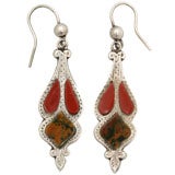 Sterling Silver and Scottish Agate Earrings