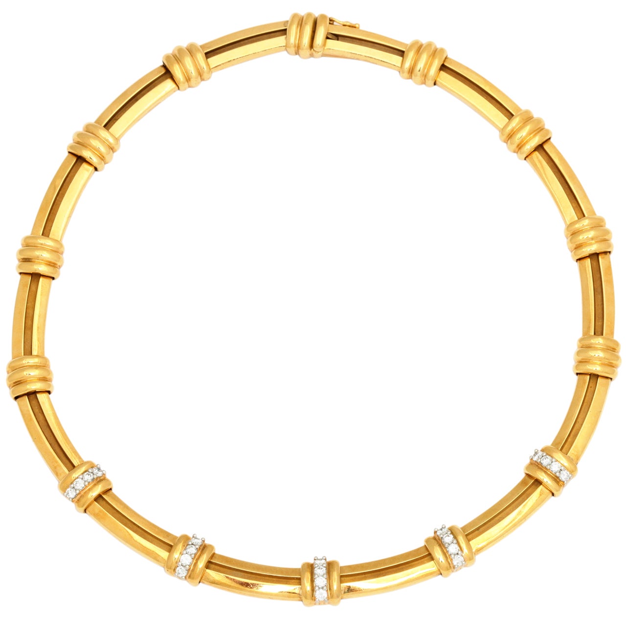 Gold and Diamond "Atlas" Necklace by Tiffany & co