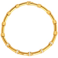 Gold and Diamond "Atlas" Necklace by Tiffany & co
