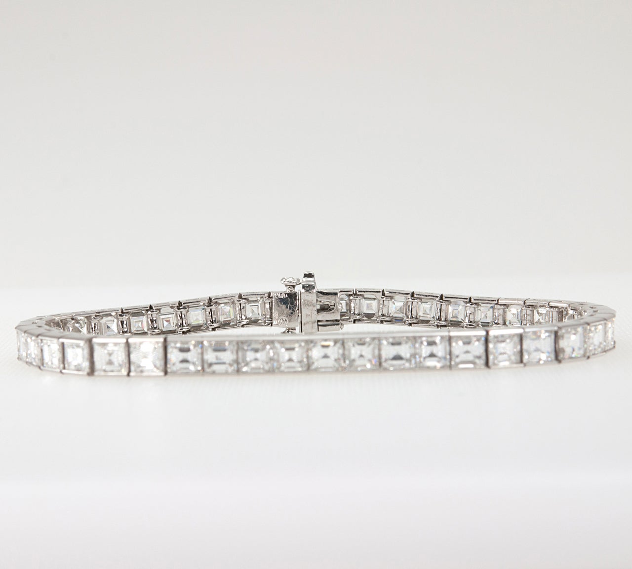 Women's Baguette Diamond Platinum Bracelet