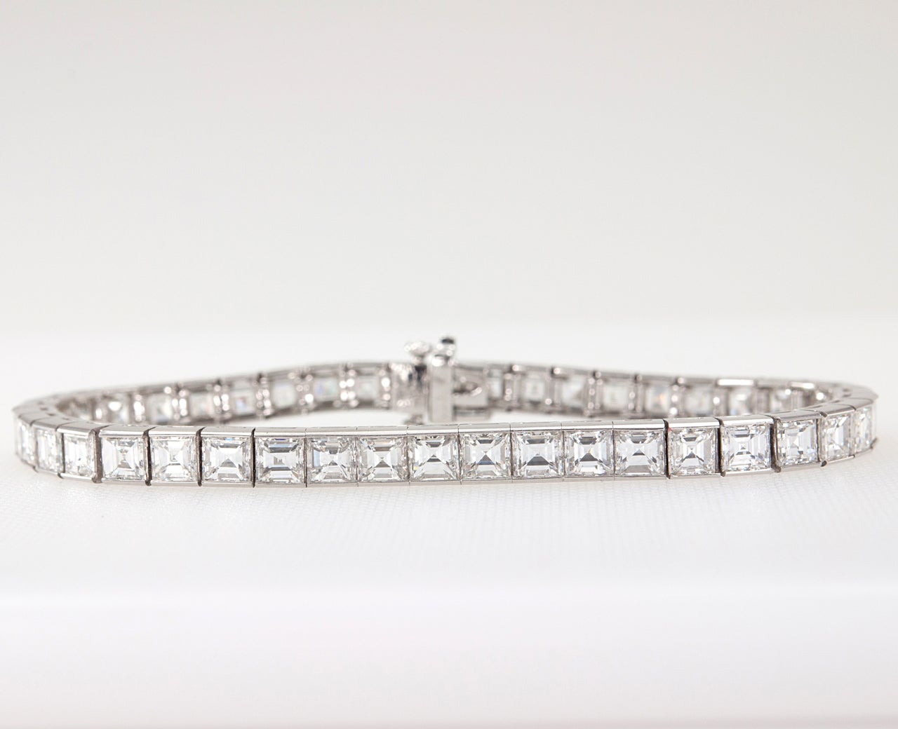Baguette Diamond Platinum Bracelet 7