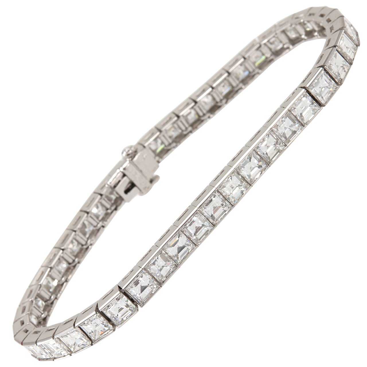 Baguette Diamond Platinum Bracelet