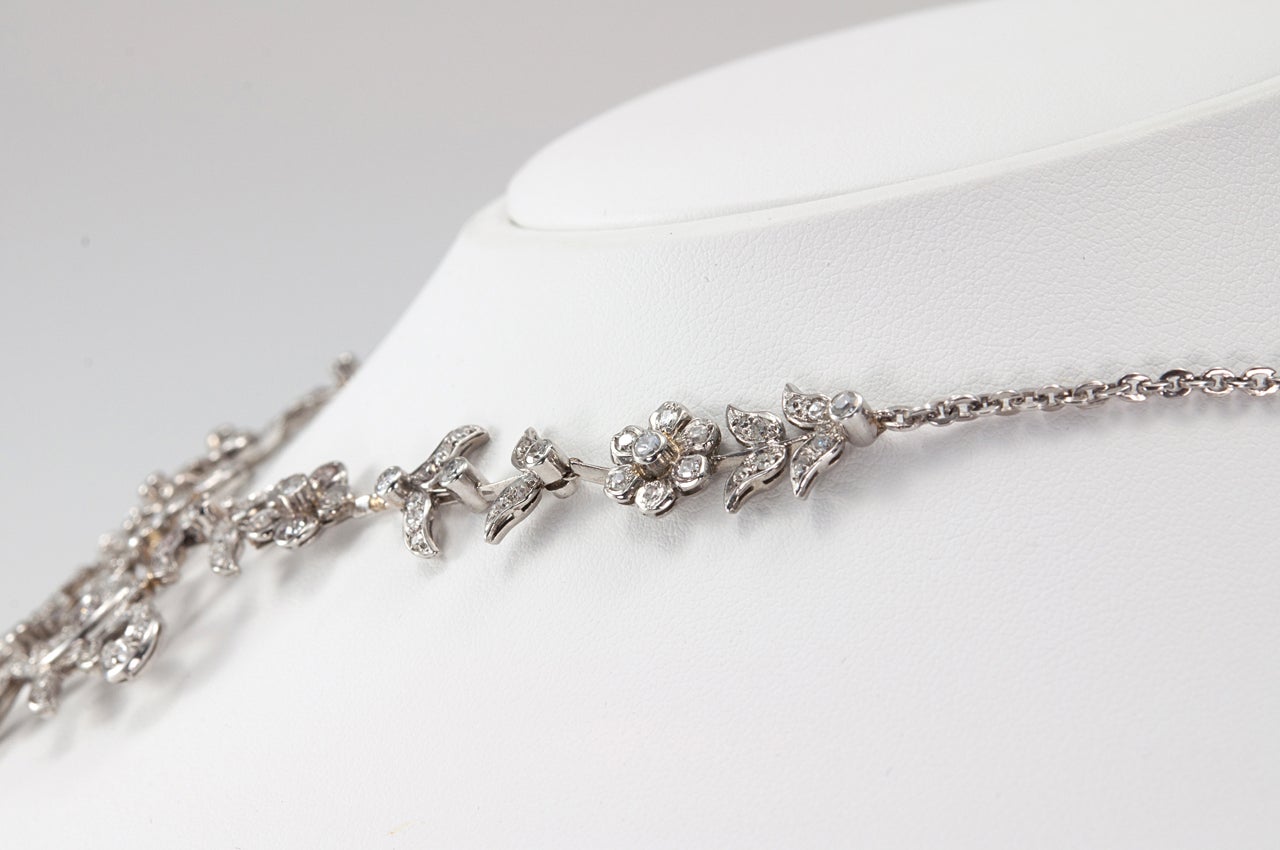 Women's Aquamarine And Diamond Necklace