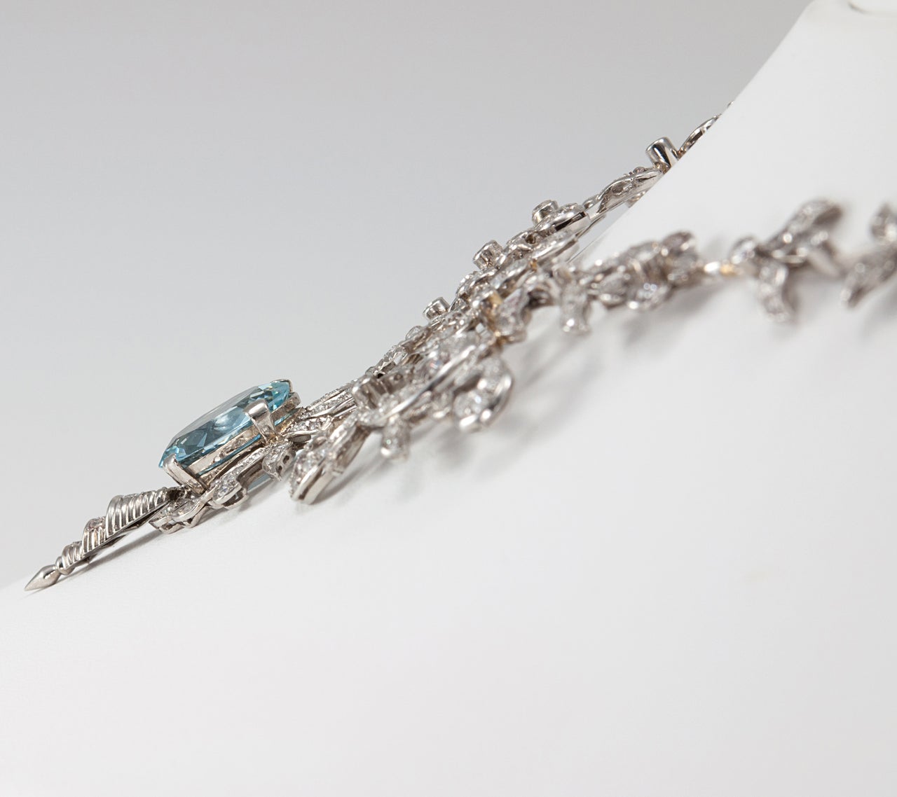 Aquamarine And Diamond Necklace 1