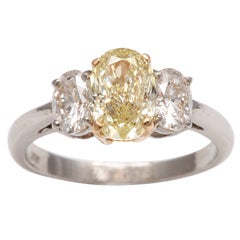 Fancy Light Yellow Diamond Ring, GIA