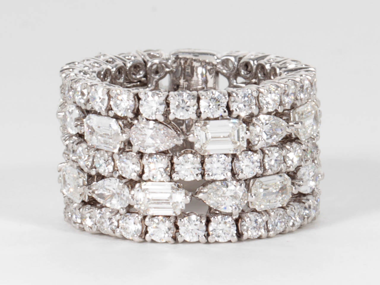 multi shape diamond band