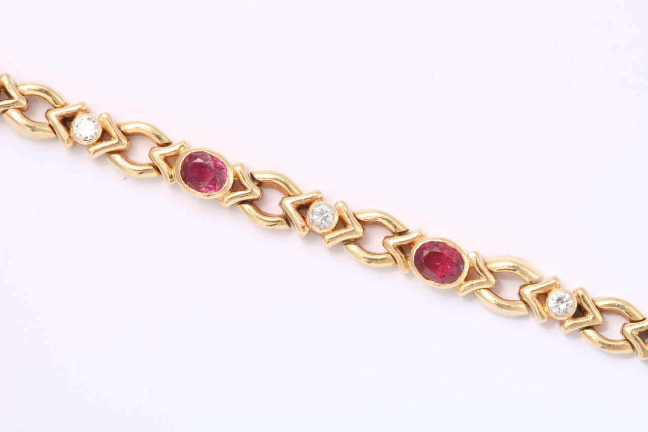Women's Ruby & Diamond Bracelet
