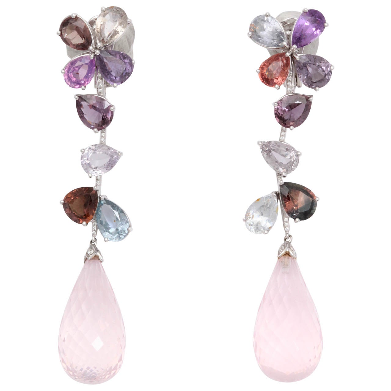Dangling Semi Precious Drop Earrings at 1stDibs