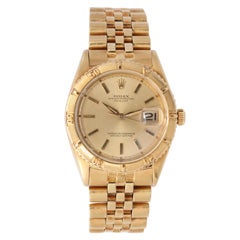 Retro ROLEX Yellow Gold Thunderbird Turn-O-Graph Ref 1625