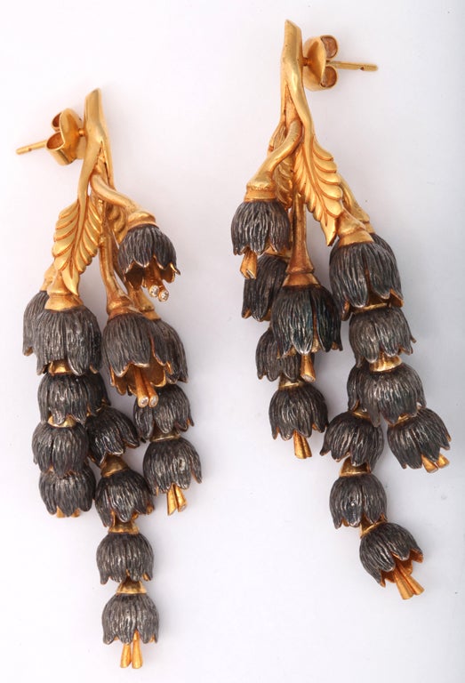 Lily Of The Valley Earrings In Excellent Condition In Fifth Avenue, NY
