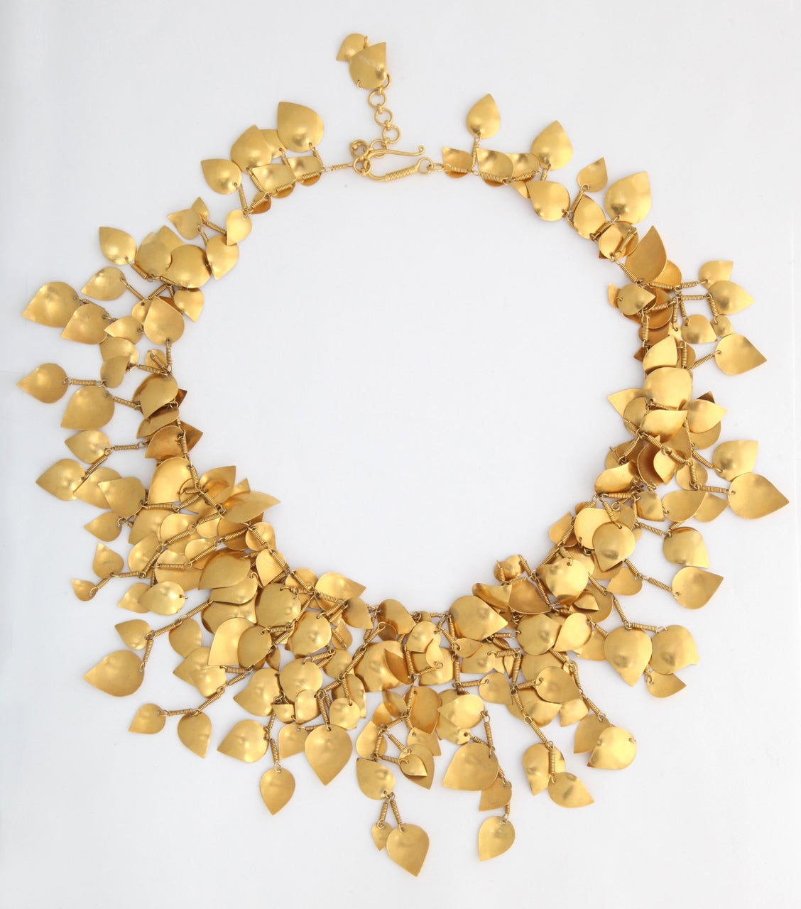 Contemporary Gold Leaf Wreath Necklace