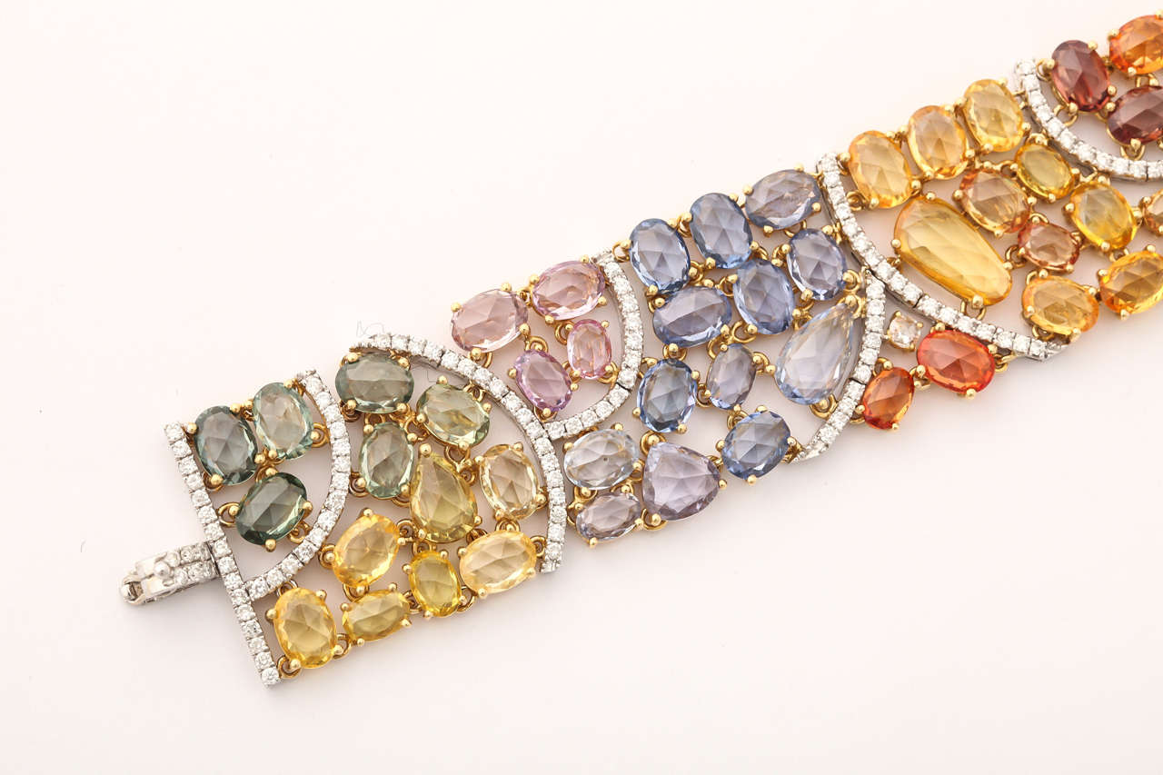 multi color sapphire bracelet