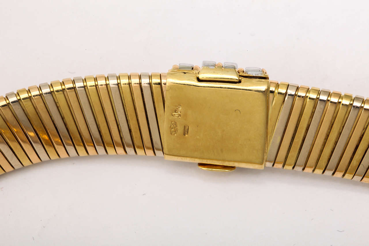 1980s Danilo Diamond Gold Snake Necklace For Sale 3