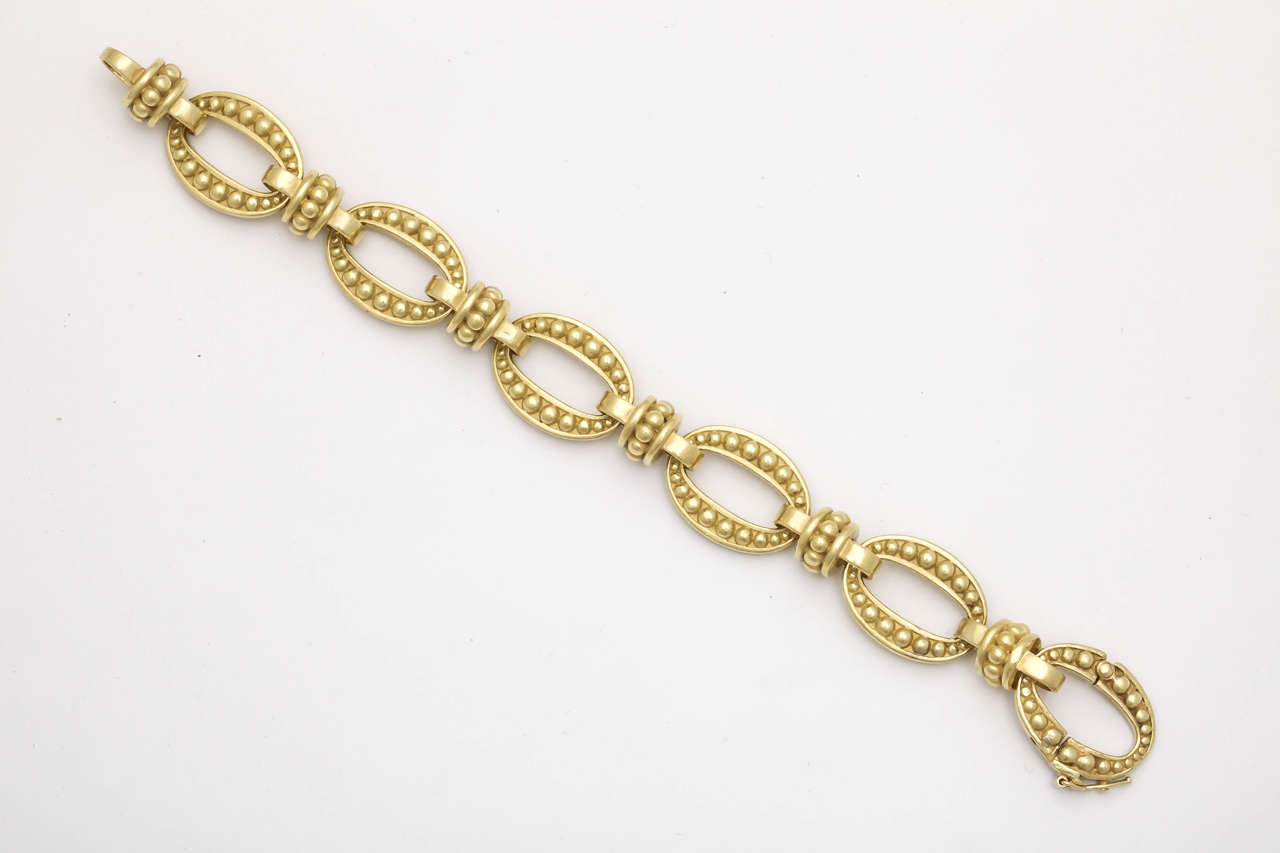 Women's Kieselstein-Cord Gold Studded Flexible Open Link Bracelet