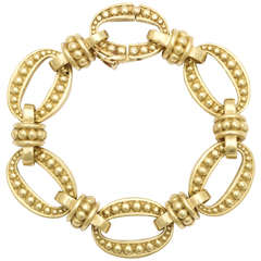 Kieselstein-Cord Gold Studded Flexible Open Link Bracelet