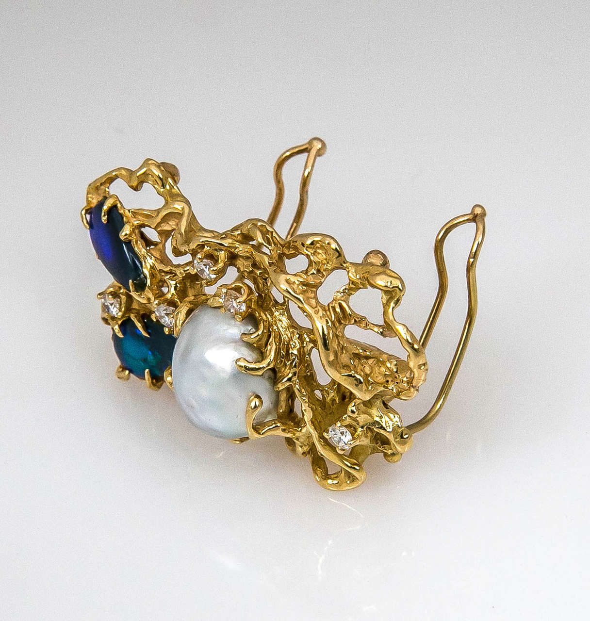 Amazing Arthur King Baroque Diamond Pearl Enhancer at 1stDibs