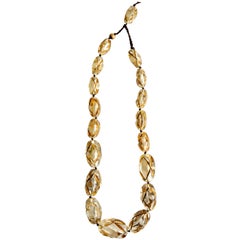Vintage Gilt Bead Necklace by Donatella PELLINI