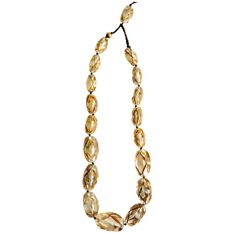 Gilt Bead Necklace by Donatella PELLINI at 1stDibs | donatella pellini  jewelry, pellini jewelry, donatella pellini shop online
