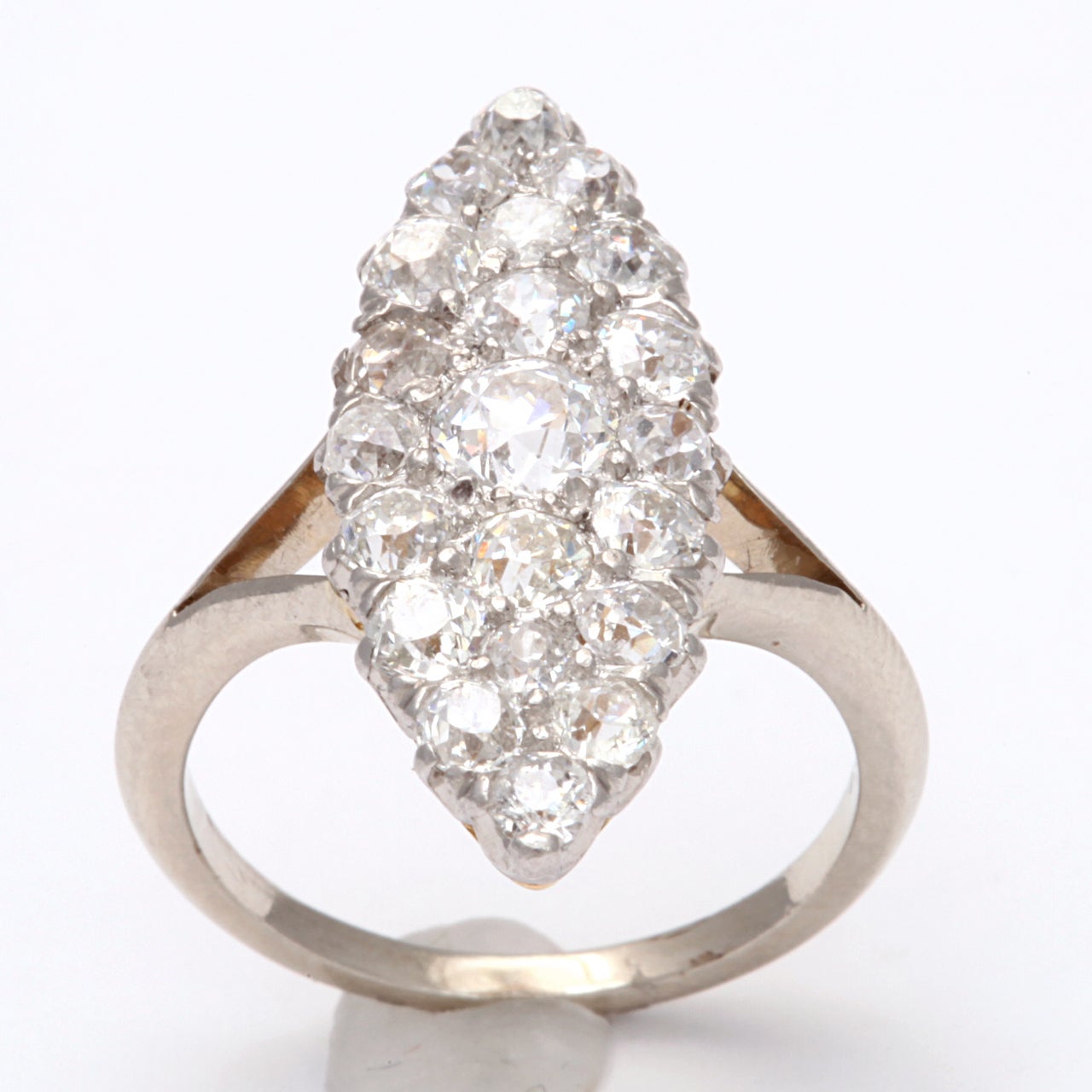 Round Cut Tribute to the Brilliance of an Edwardian Diamond Ring For Sale