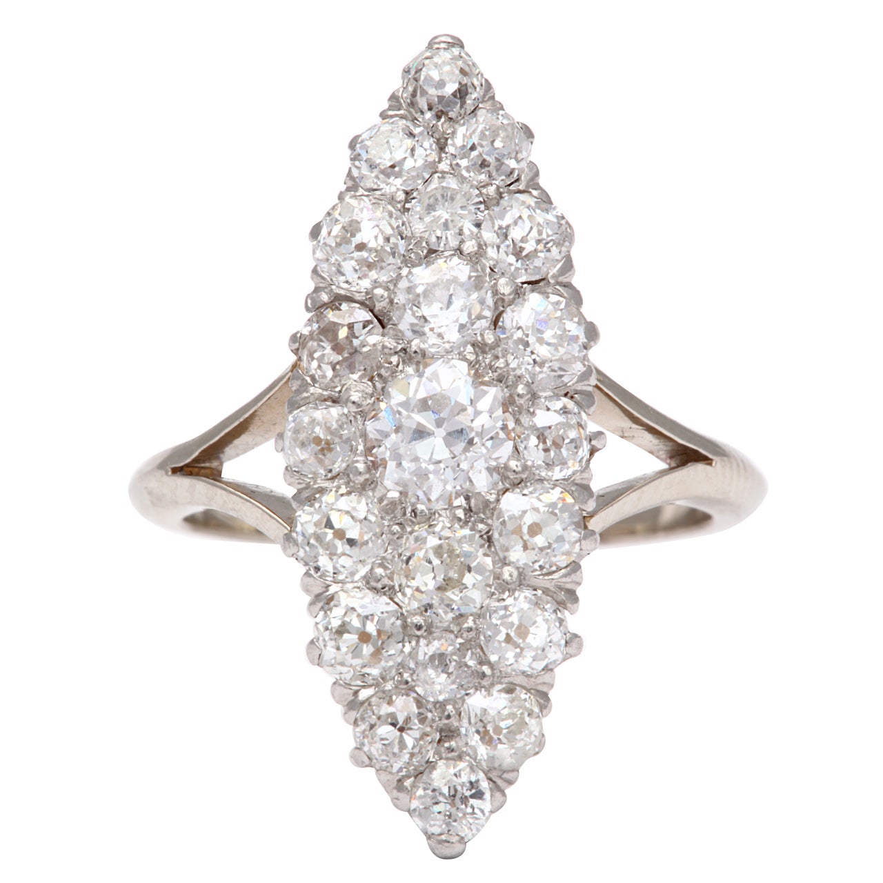 Tribute to the Brilliance of an Edwardian Diamond Ring For Sale