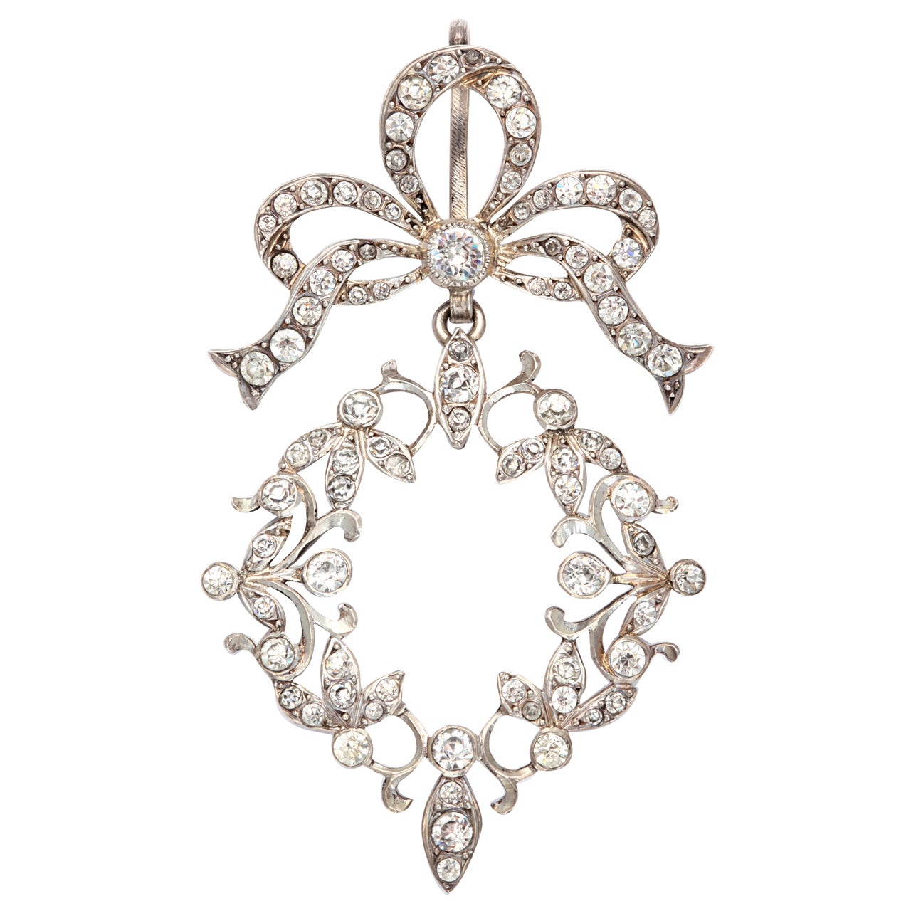 French Art Nouveau Sterling Silver and Paste Pendant For Sale at ...