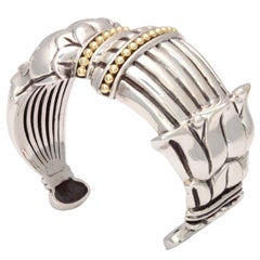 LAGOS Caviar Silver Gold Bangle Cuff