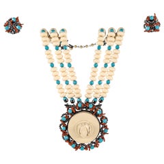 Lawrence Vrba Convertible Necklace & Ear Clip Set 10