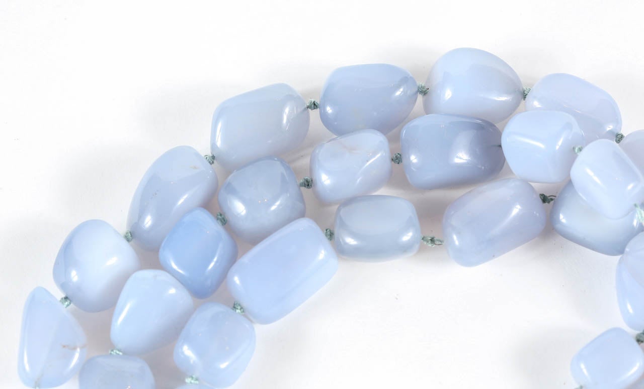 Iradj Moini Triple Strand Chalcedony Necklace 2