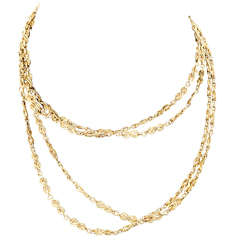Late 19th Century French Heavy Gold Necklace