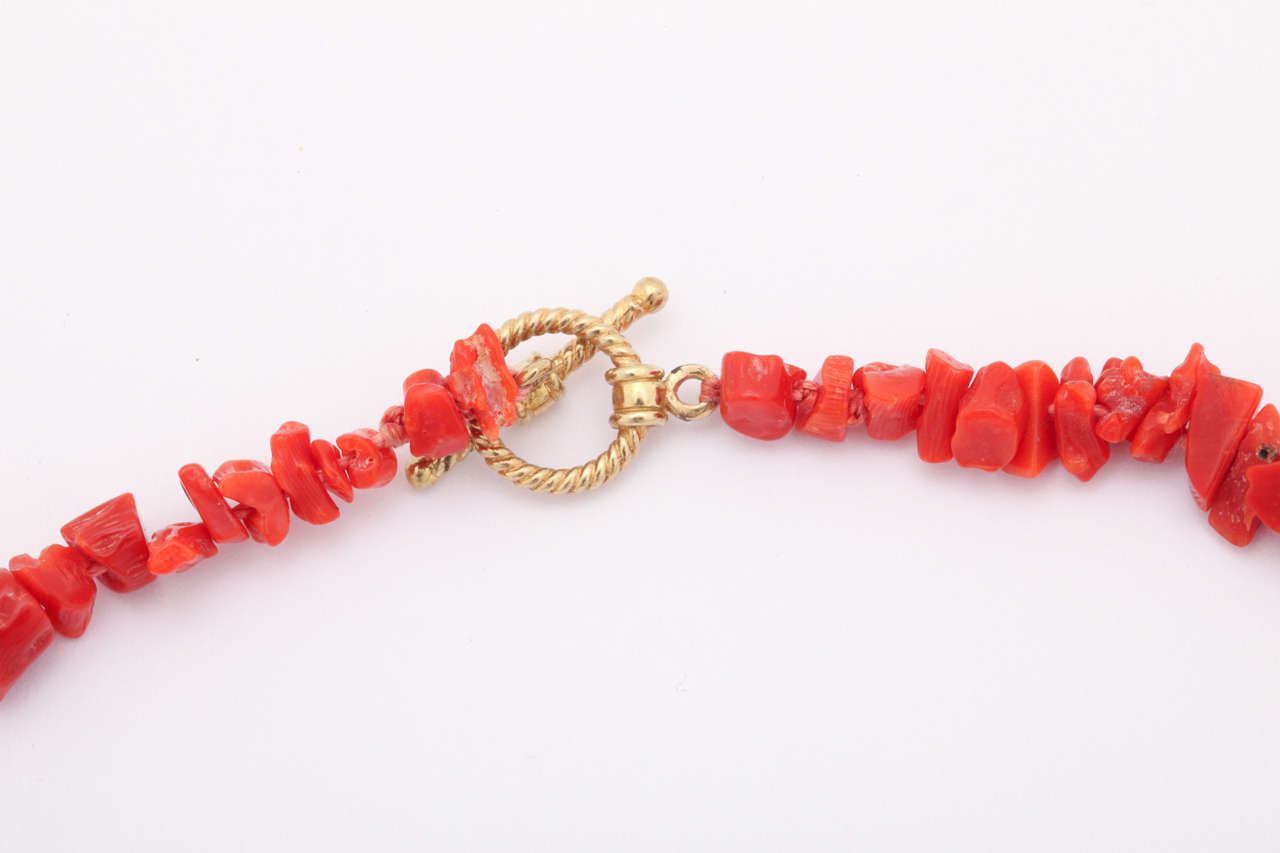 Italian Branch Coral Gold Necklace 1