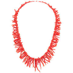 Italian Branch Coral Gold Necklace