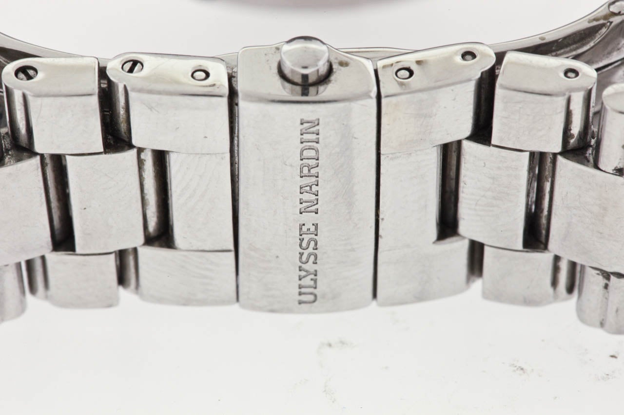 Men's Ulysse Nardin Stainless Steel Maxi Marine Chronograph Wristwatch